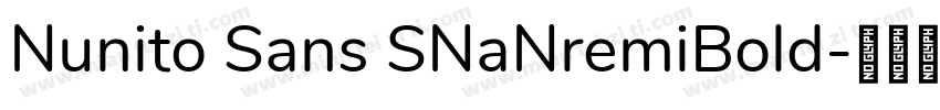 Nunito Sans SNaNremiBold字体转换